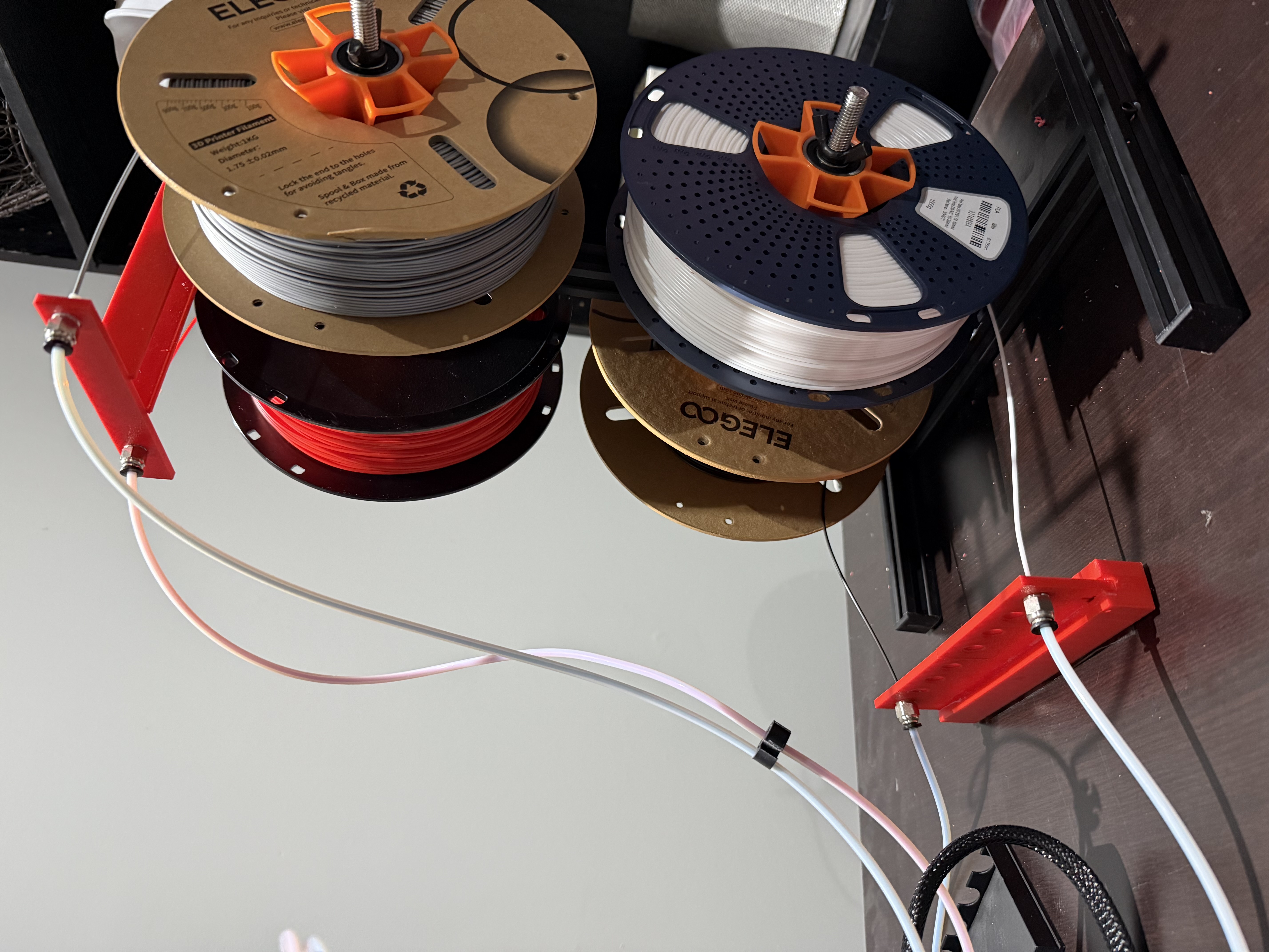 Filament Management System (MMS) - 4 Filaments Feeding Manually Into Bambu A1 and A1 mini (and other printers as well)