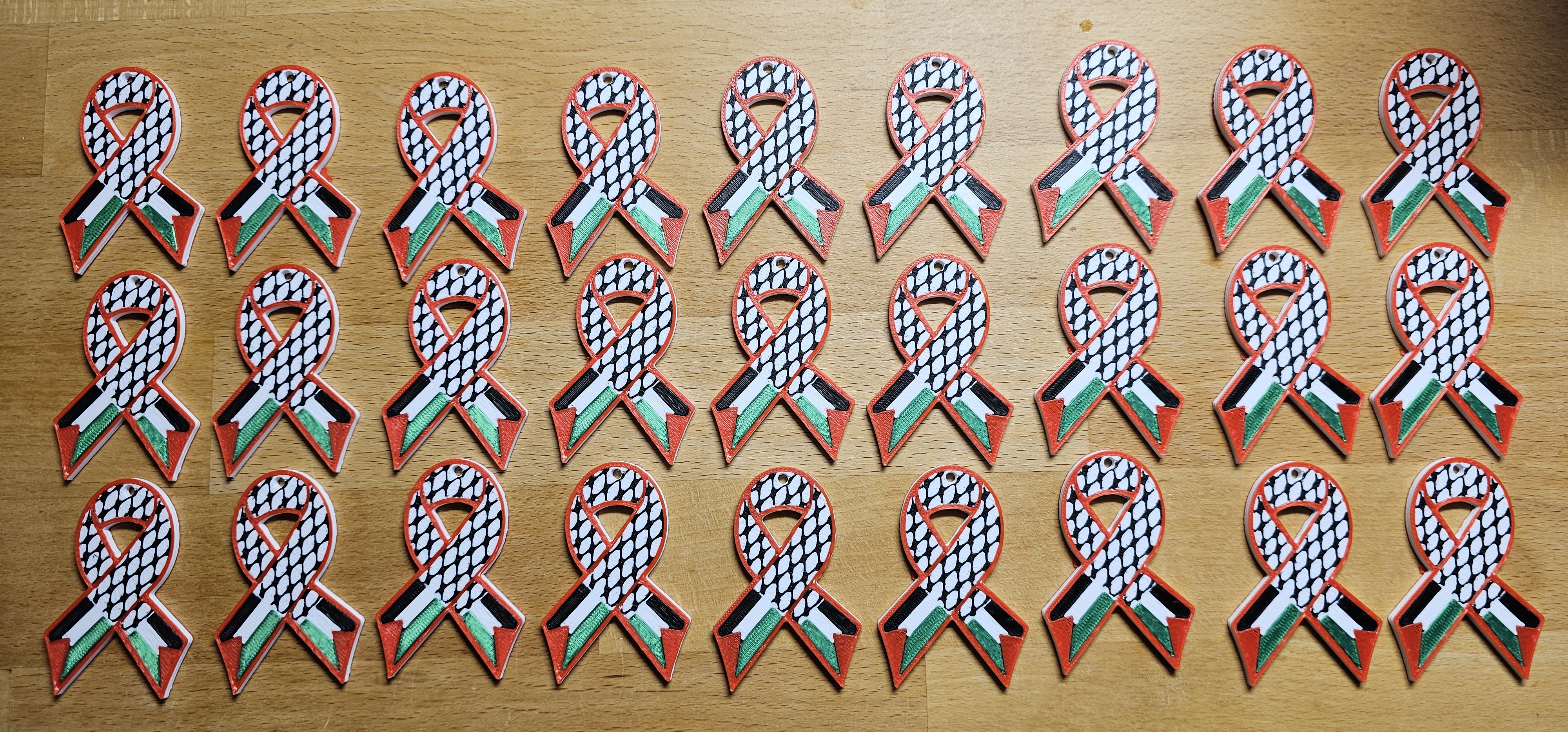 Ribbon with Keffiyeh & Palestine flag