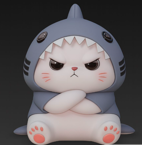 Cute Shark Kitten