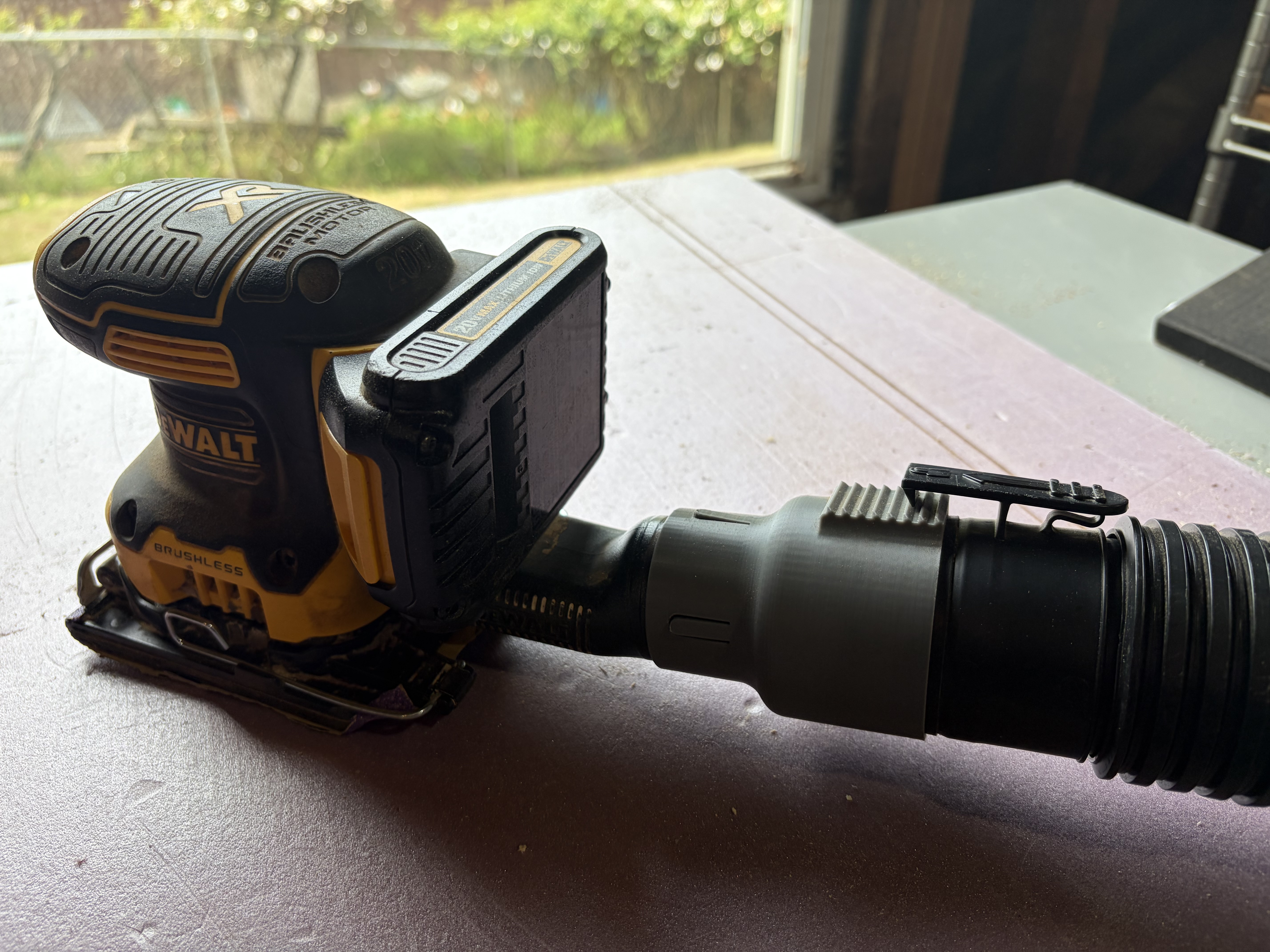 DeWalt DCW200 to ShopVac adapter