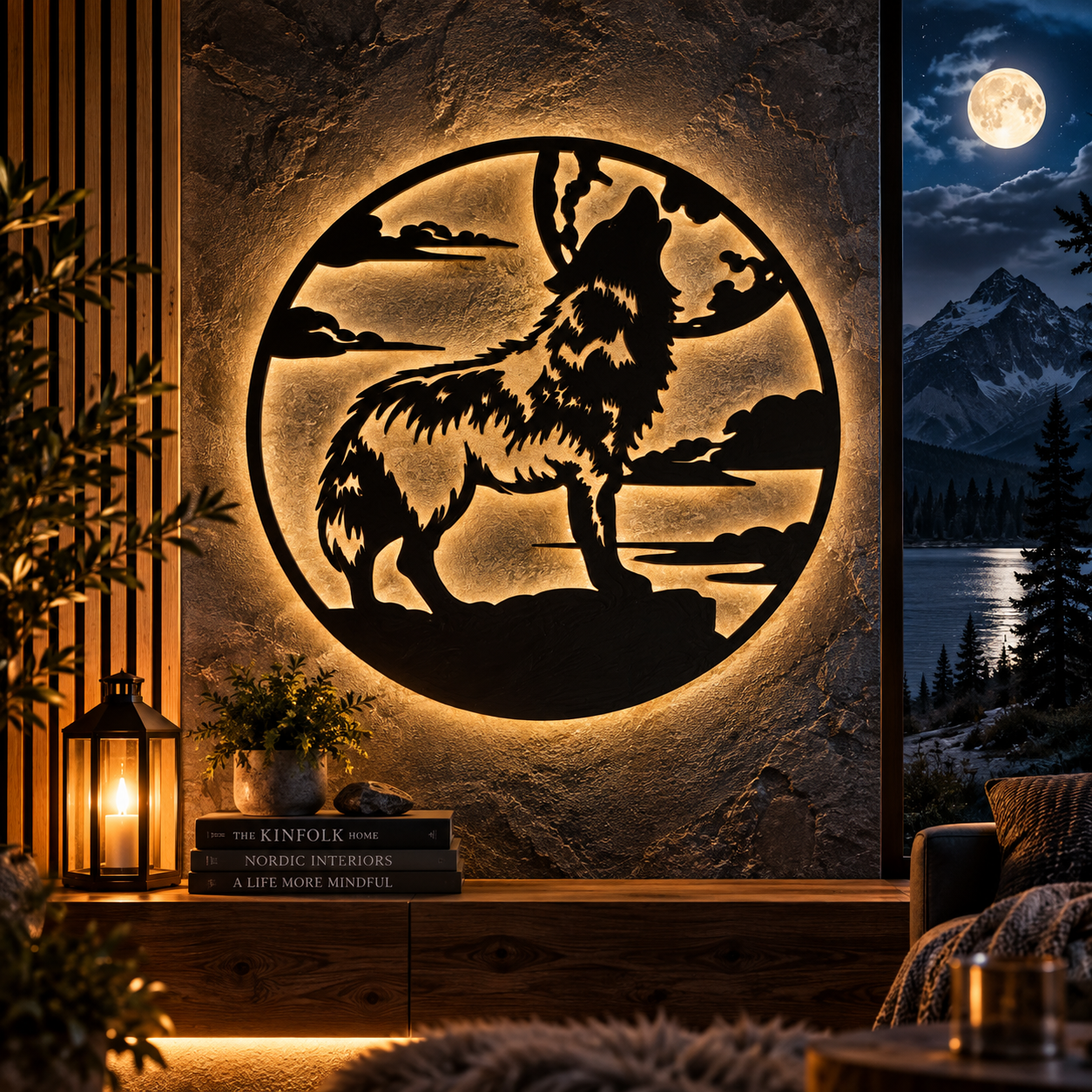 WallArt - Wolf Moon