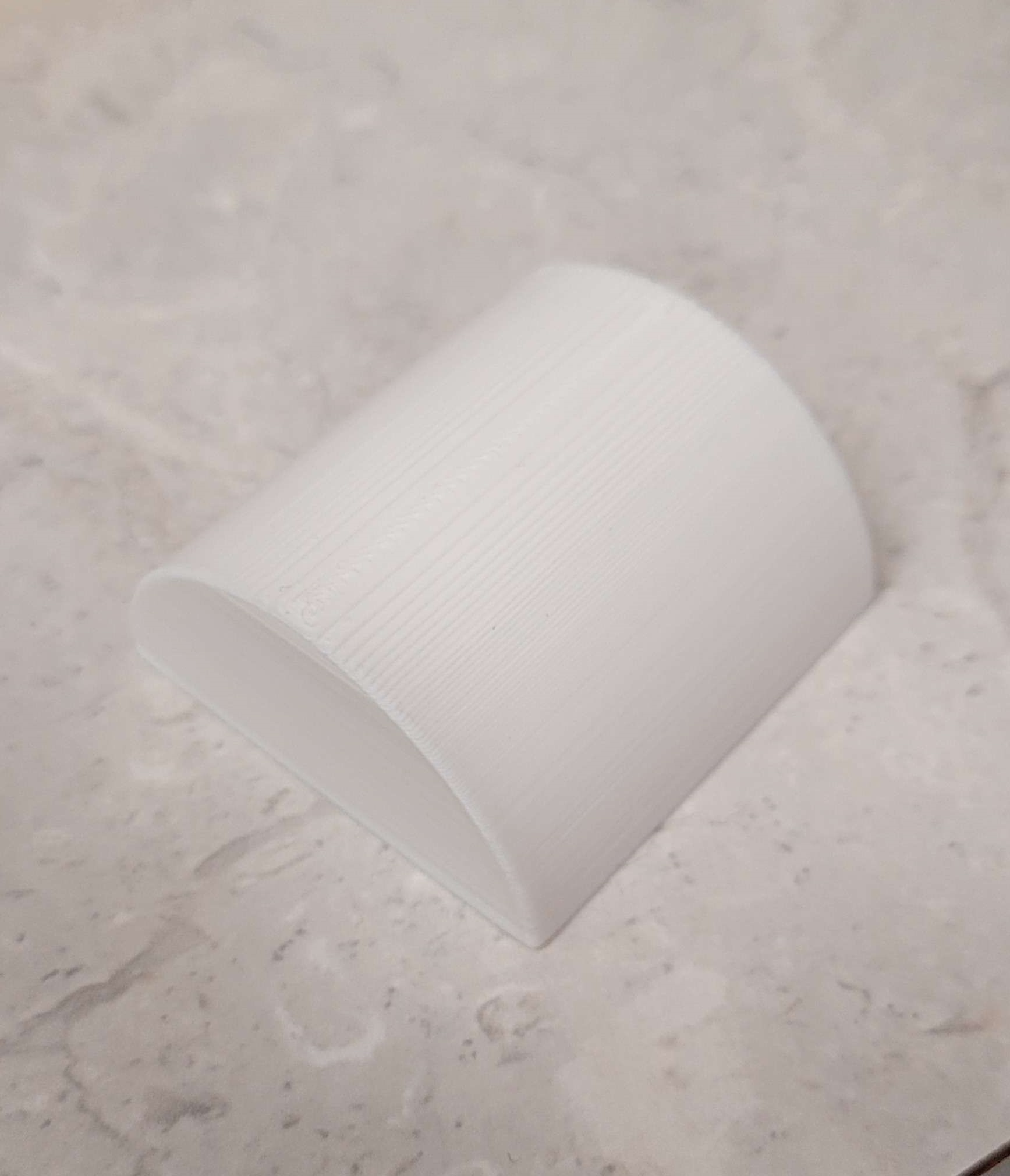 15-105mm hollow half cylinder ~2.5mm thick walls