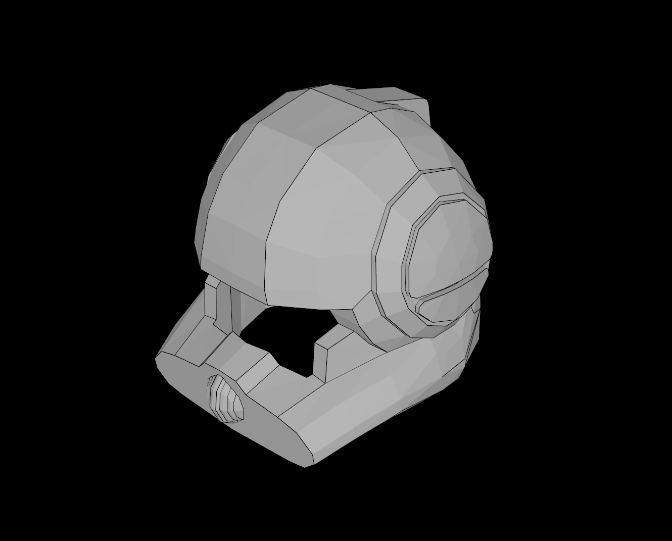 Lego Compatible (87557.dat) Minifig Headgear Helmet SW Clone Pilot with Open Visor