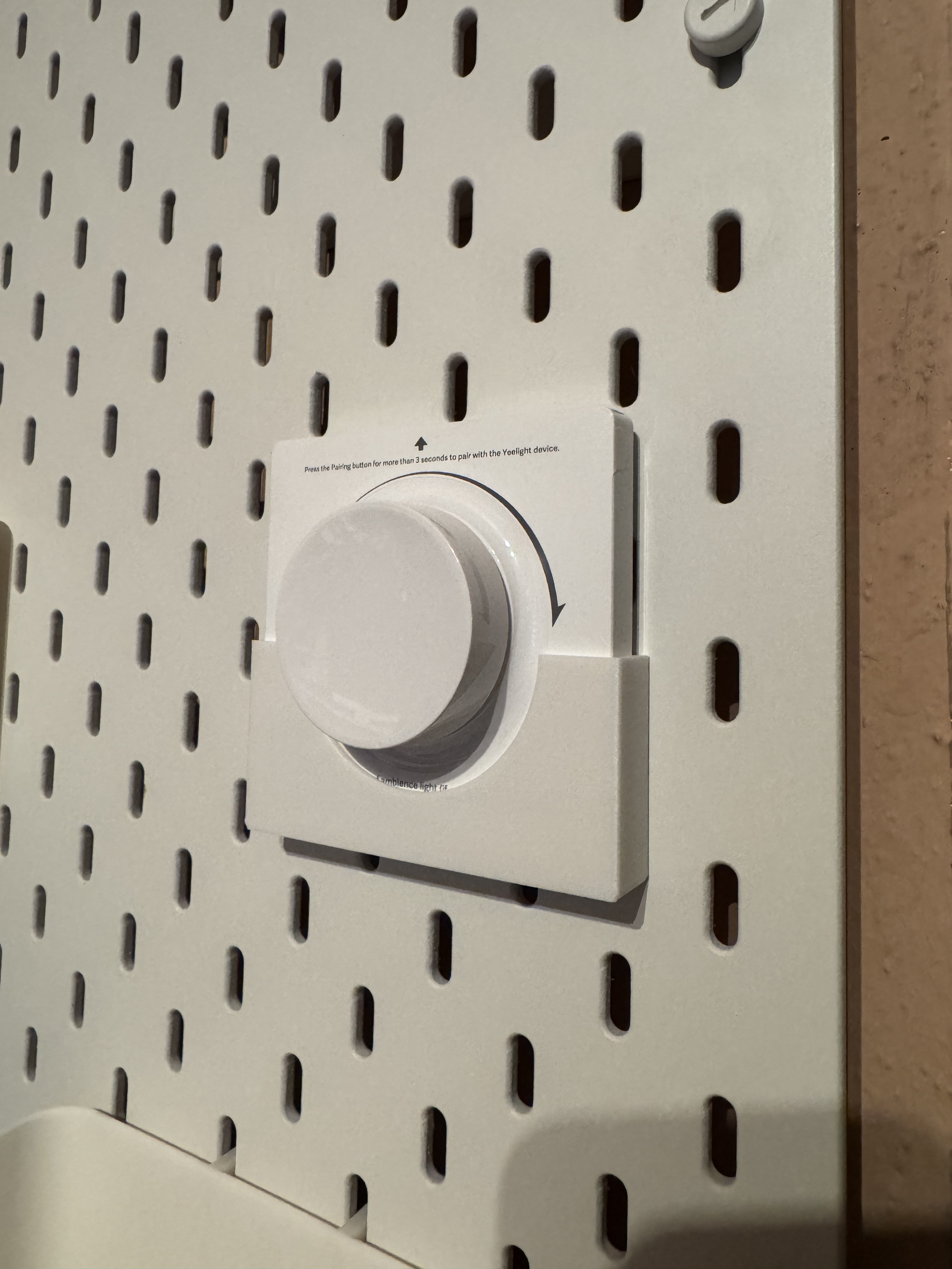 Yeelight smart dimmer module IKEA Skadis mount