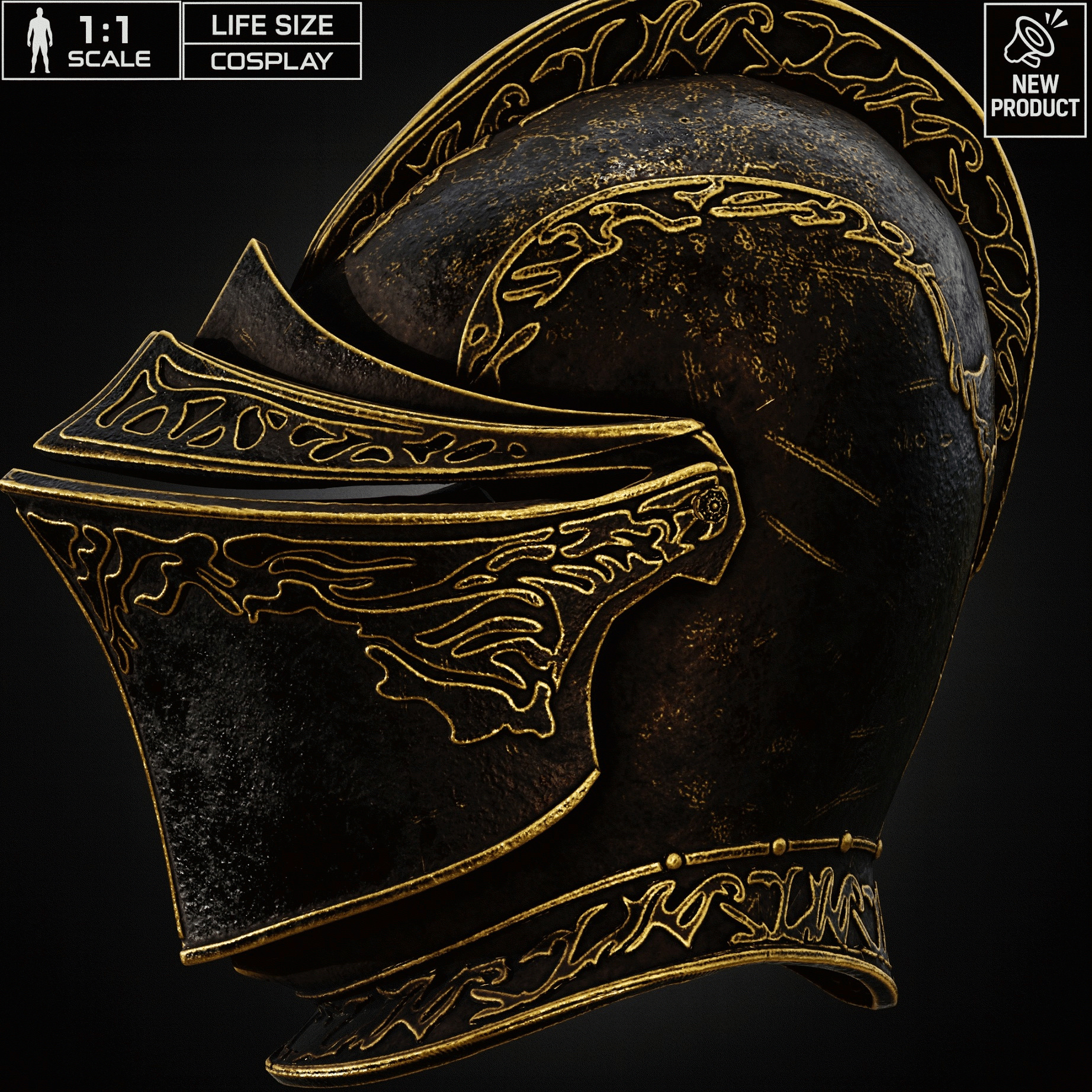 DRAKEBLOOD HELMET CANONICAL BUNDLE – 3 BEVOR SYSTEMS life size – Dark Souls Fan Art