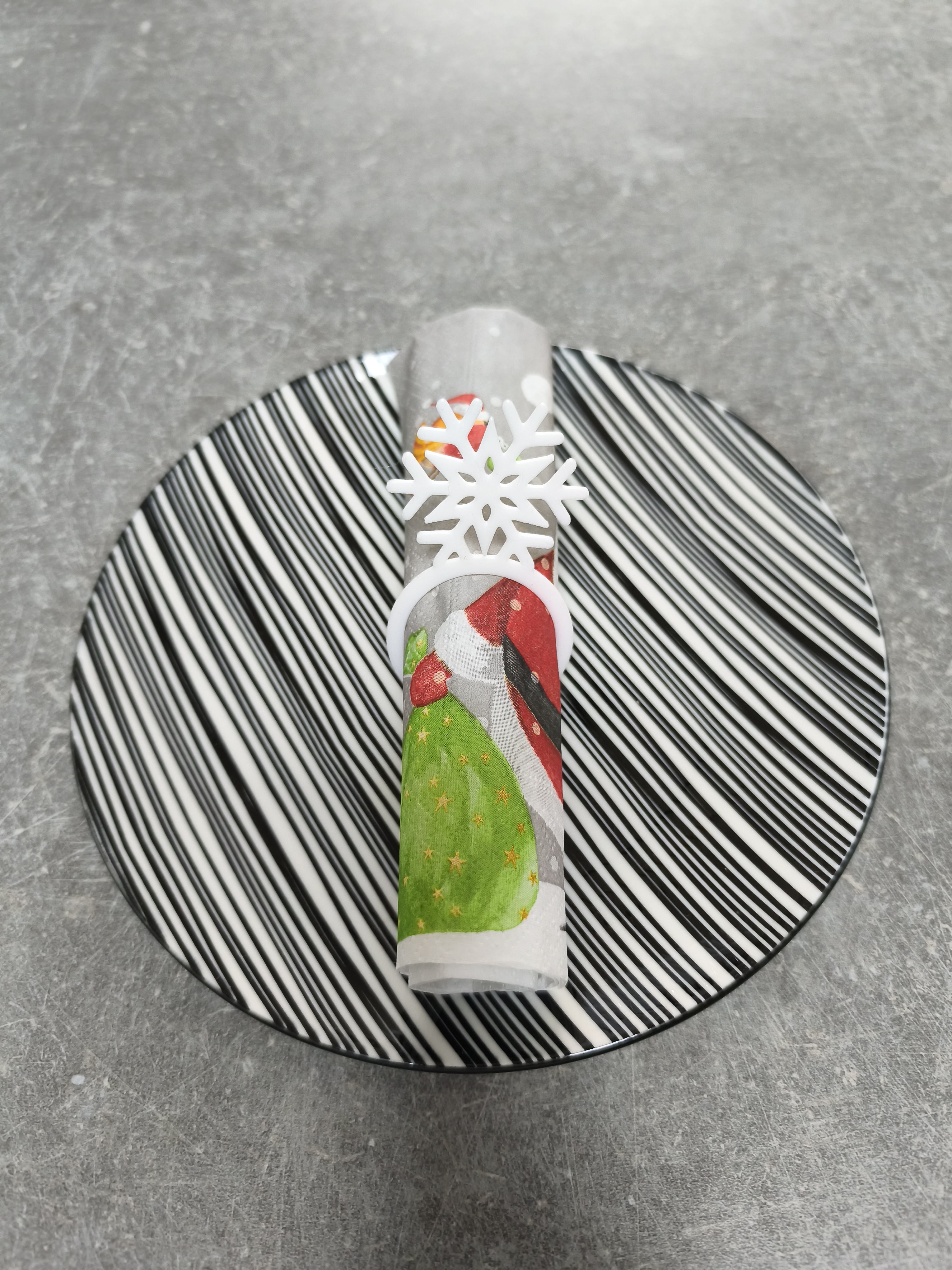 Rond de serviette flocon