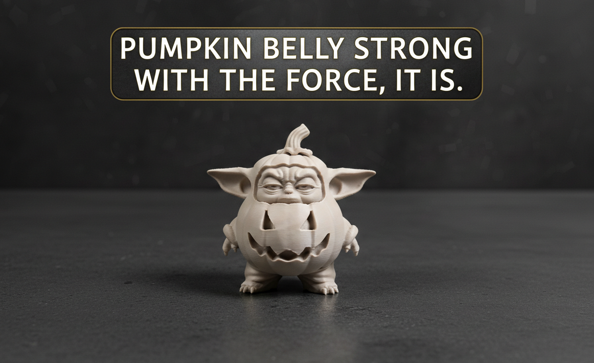 Yoda in a Halloween Pumpkin