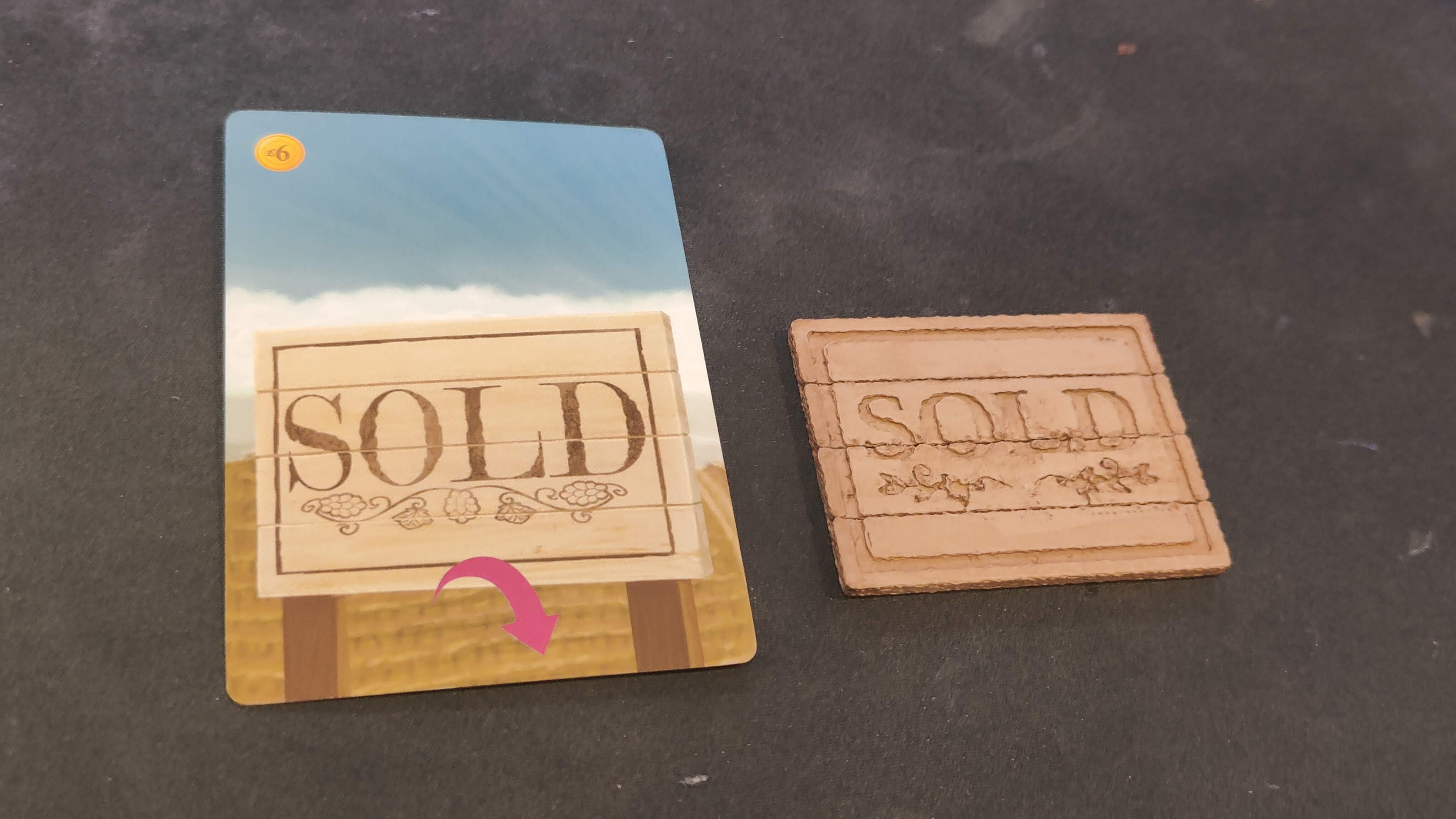 Viticulture "Sold" Sign Card Replacement