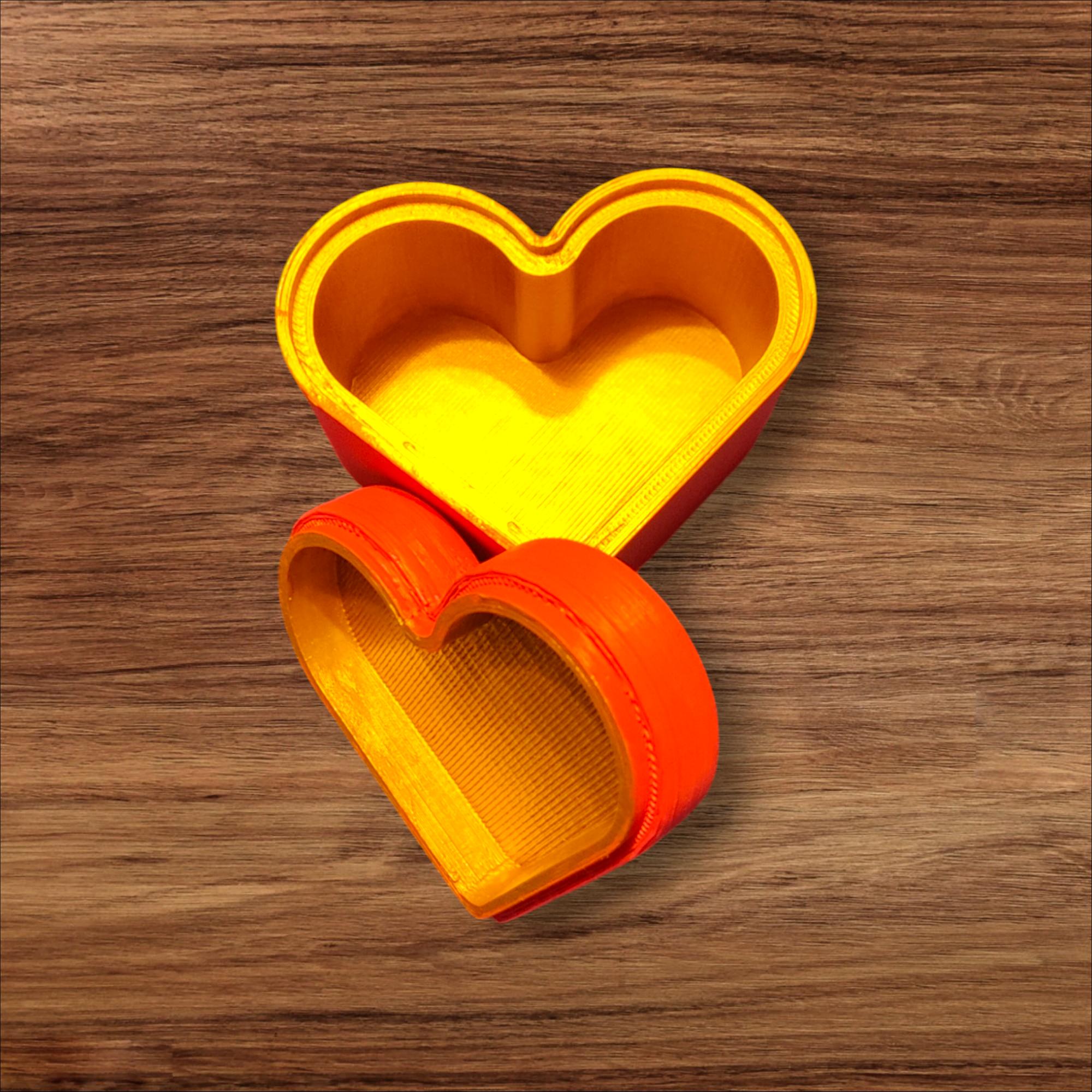Heart Shaped Jewelry Box with Divider and Love Logo
