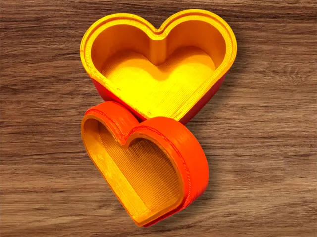Heart Shaped Jewelry Box with Divider and Love Logo