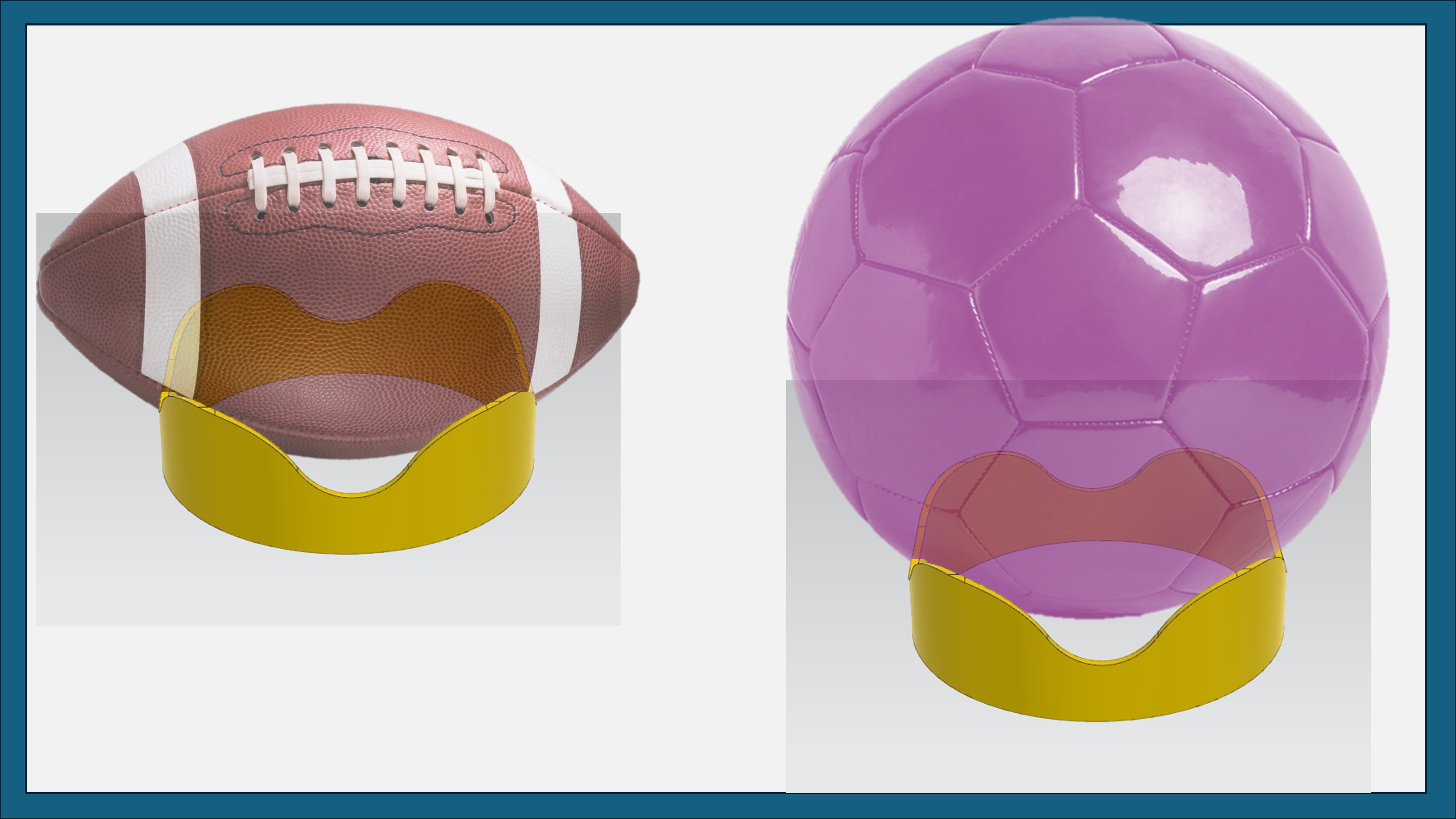 Crown ball holder Soccer or American Ball