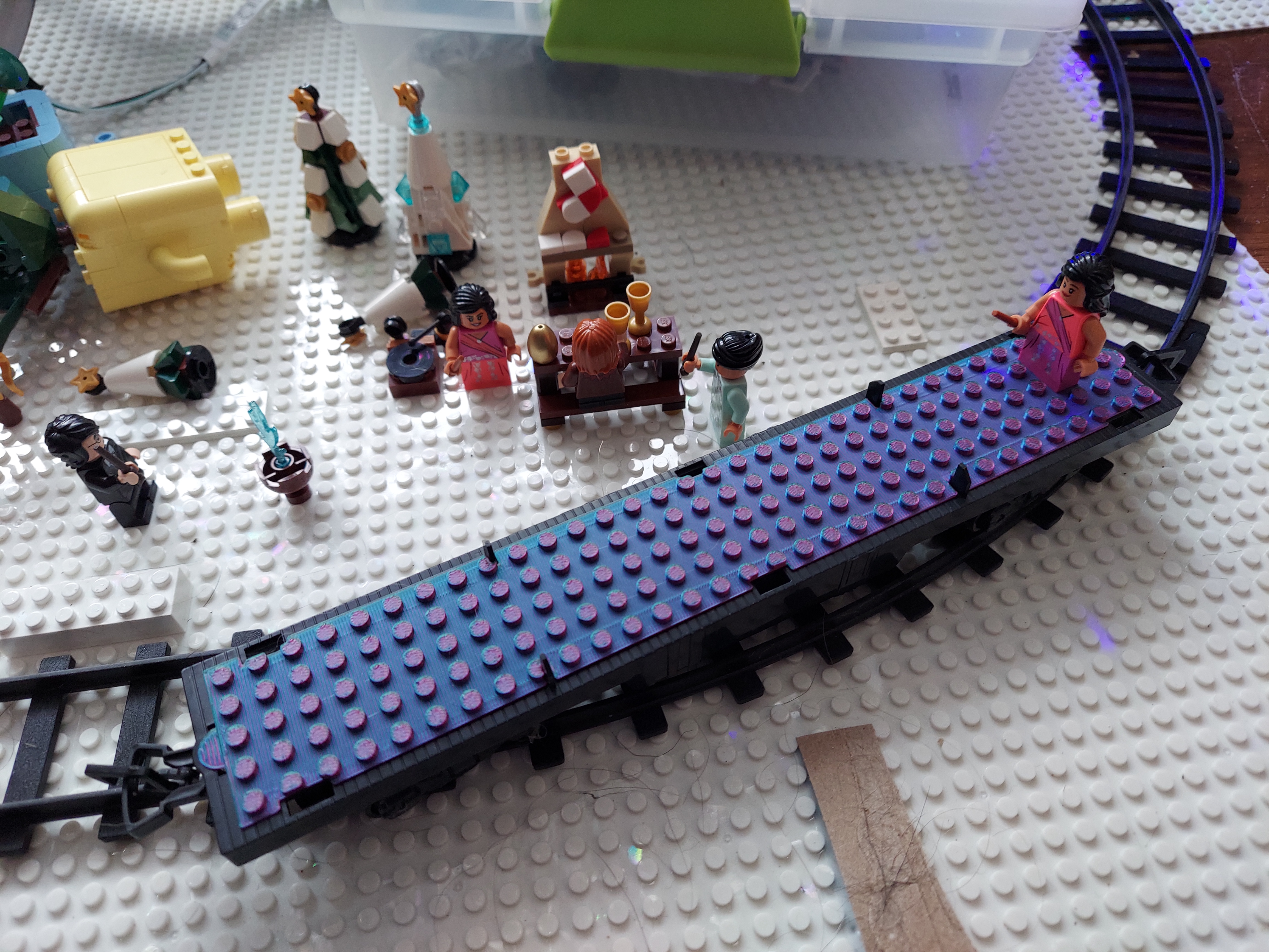 Lego plate for Lionel Model train.