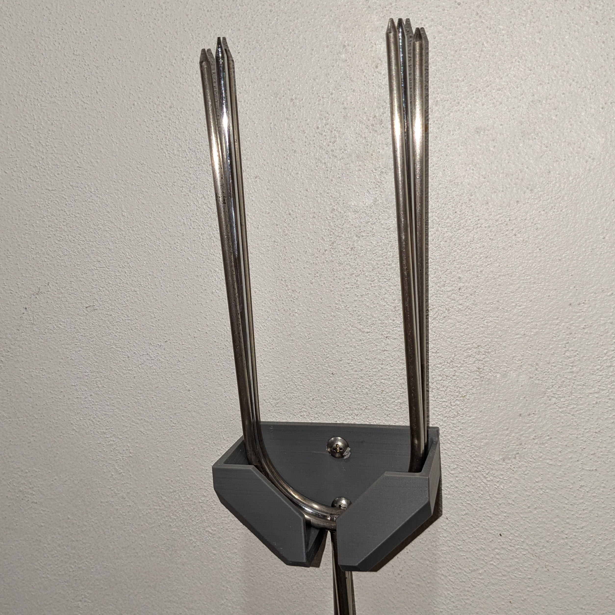 Camp Fork / Hotdog Stick Wall-Mounted Holder