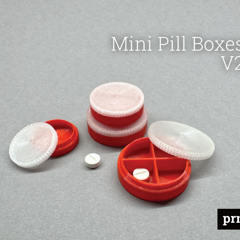 Mini Pill Boxes V2 by prntmkr | Download free STL model | Printables.com
