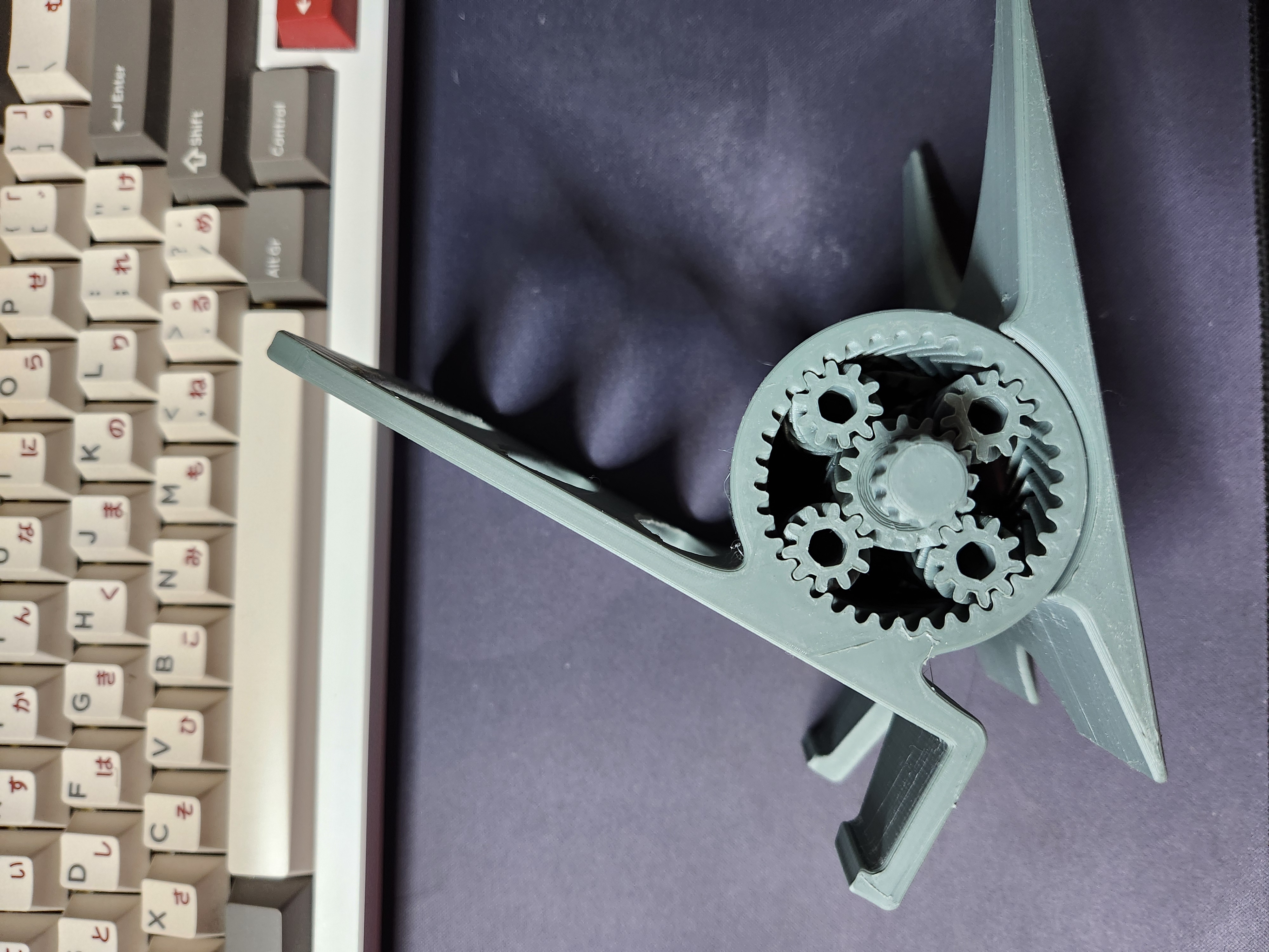 Overengineered adjustable phone stand