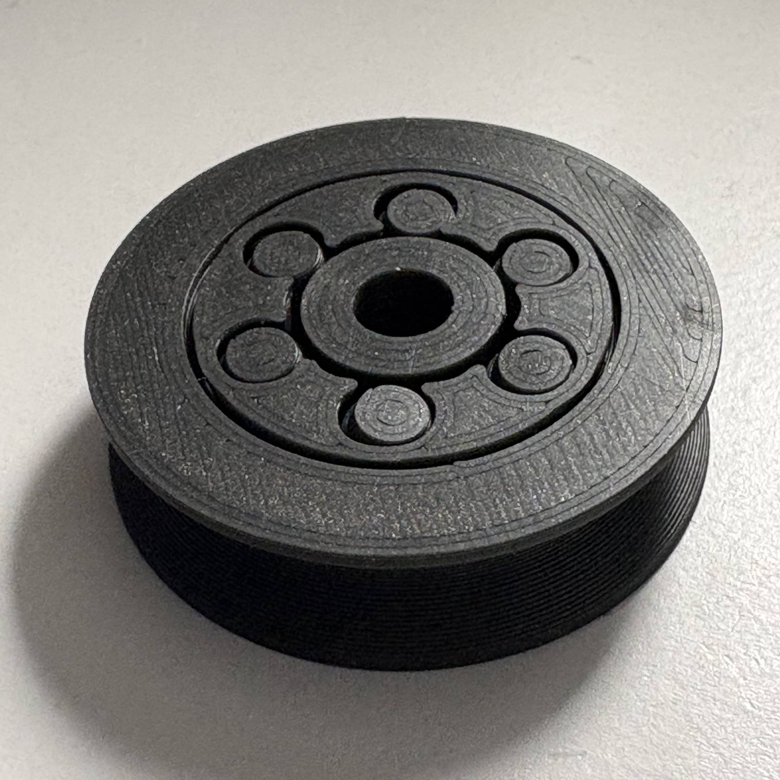 Pulley with roller bearing