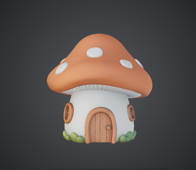 Cute Mushroom House – Fantasy Cottage