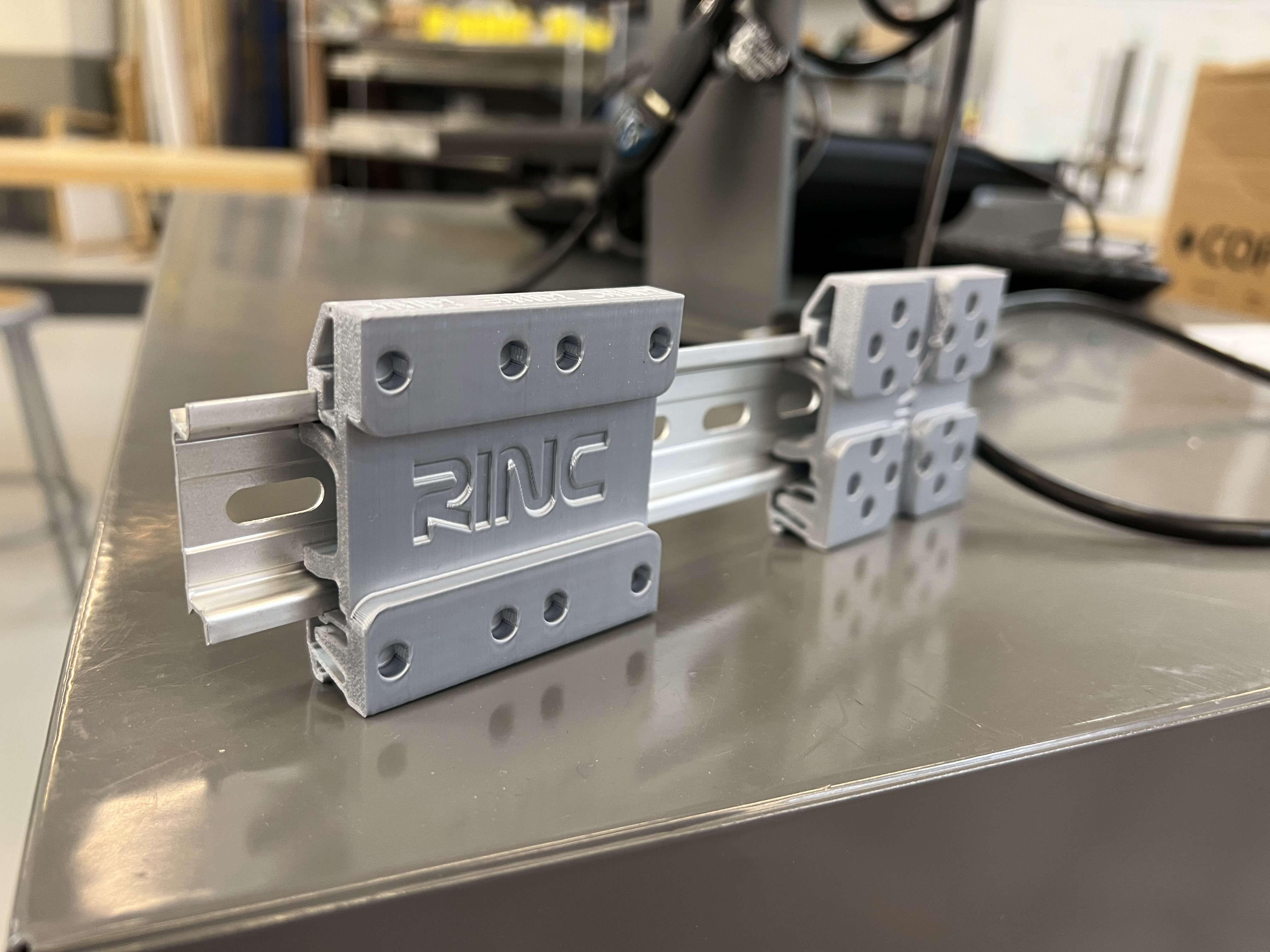 DIN Rail Mount Heatserts (Buck Converters & Relays) 3D model thumbnail