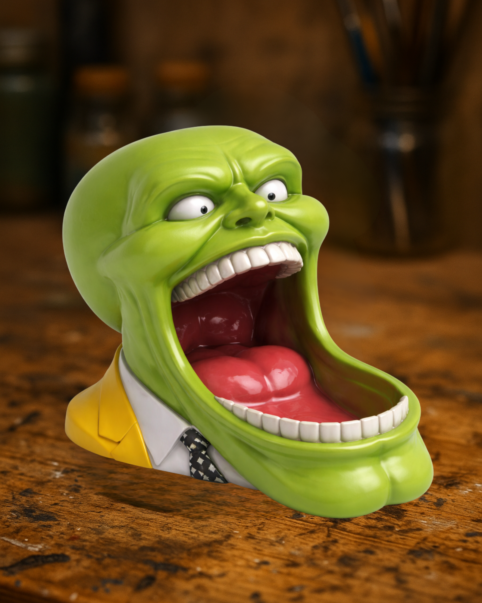 The Mask Inspired Green Face Bowl – Key & Trinket Holder