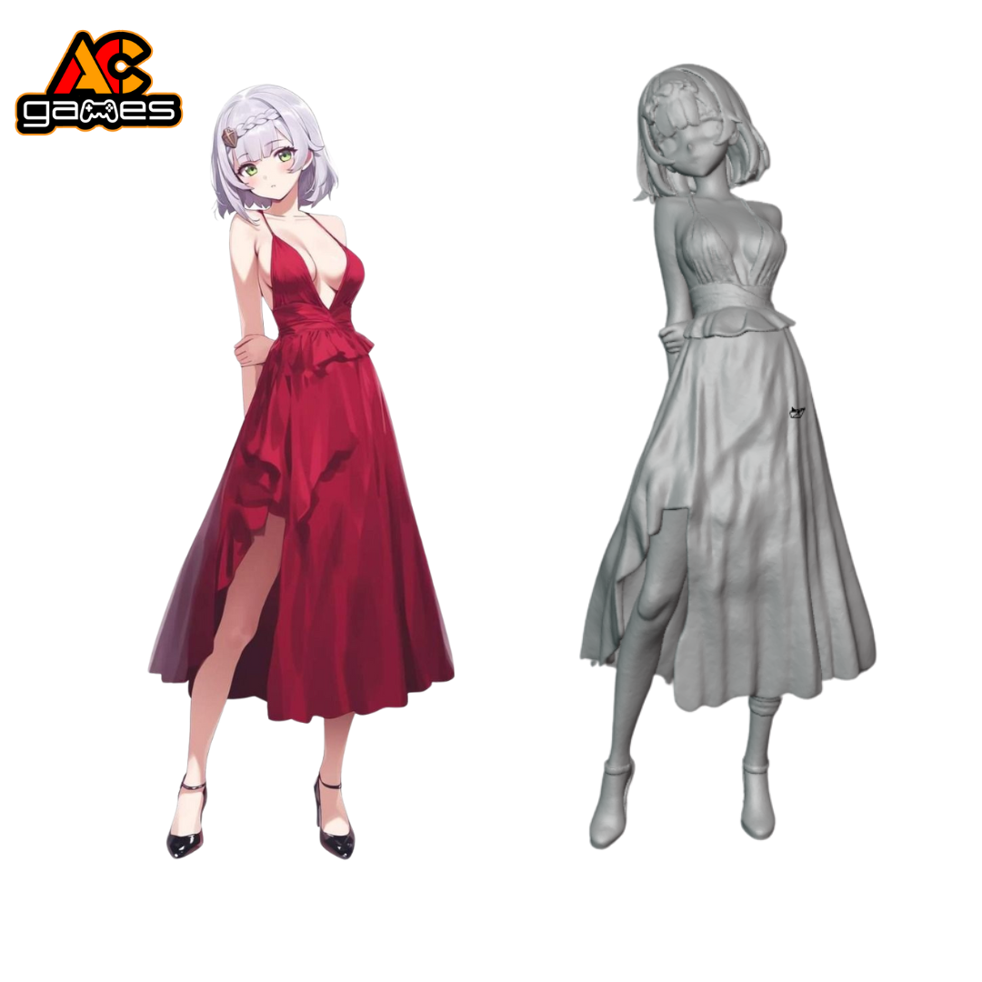 Noelle Vestido Rojo Genshin Impact