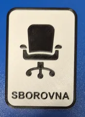 Cedulka na dveře - sborovna