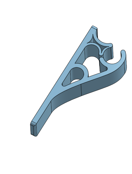 Command strip curtain rod hanger