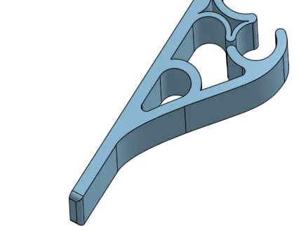 Command strip curtain rod hanger