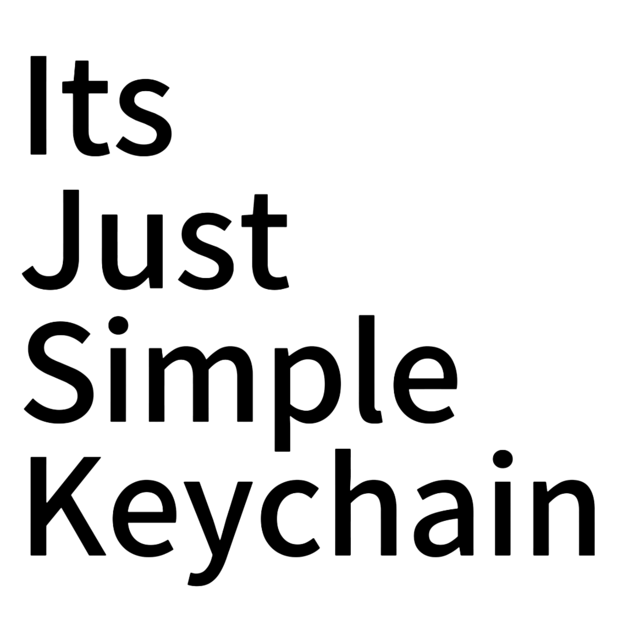 Clear mini keychain