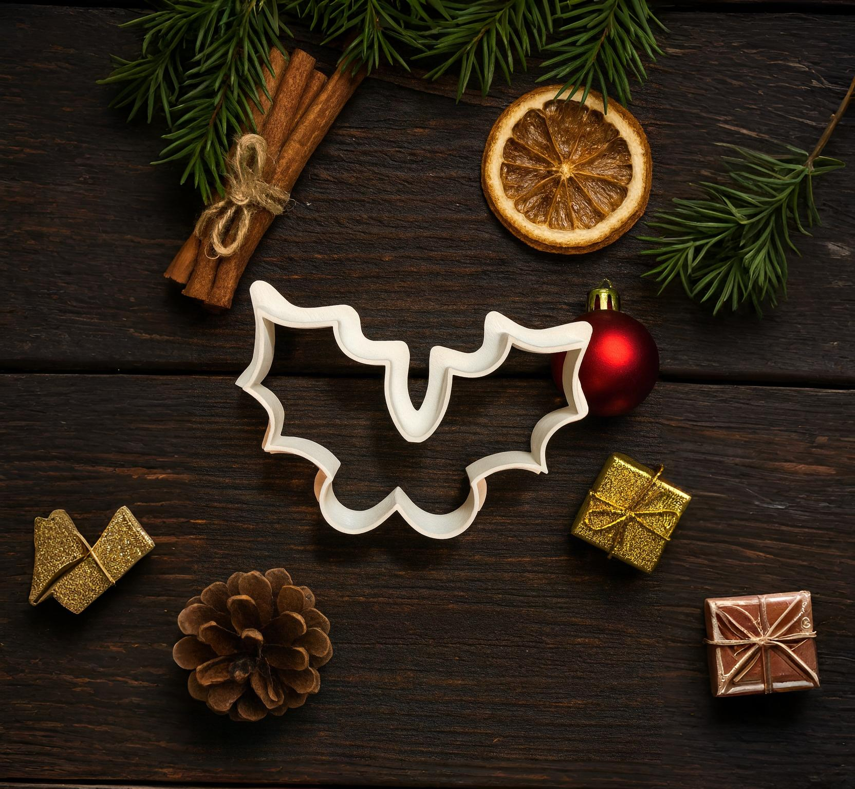 Christmas Holly Cookie Cutter