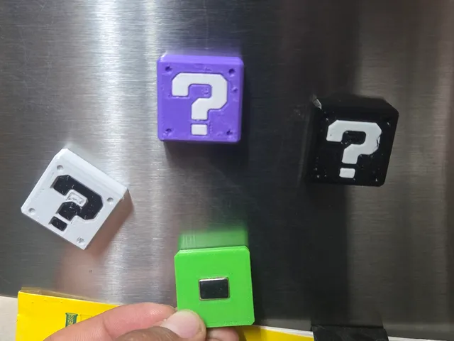 Super mario question block fridge magnet