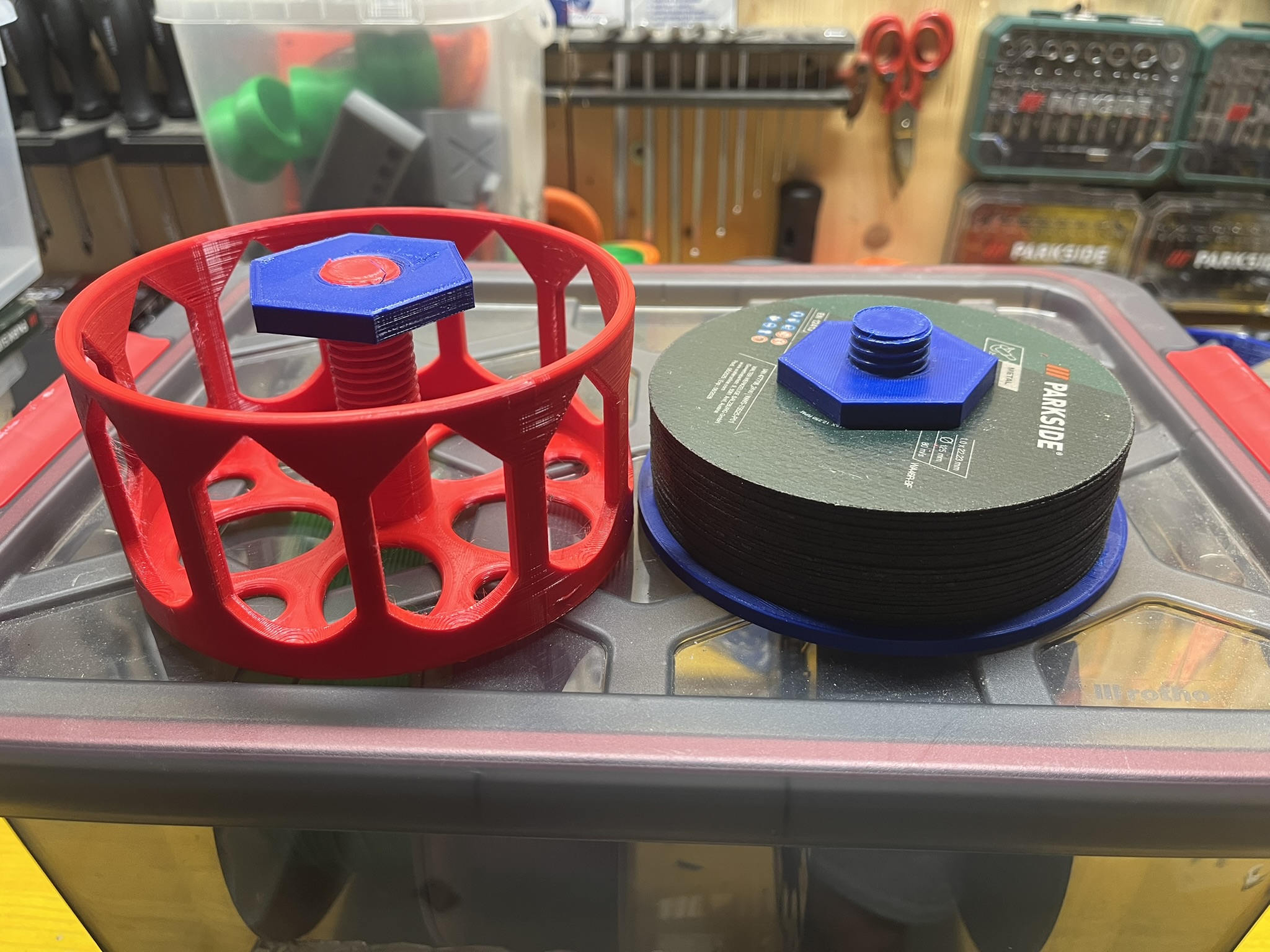 angle grinder disc storage (up to 125mm)