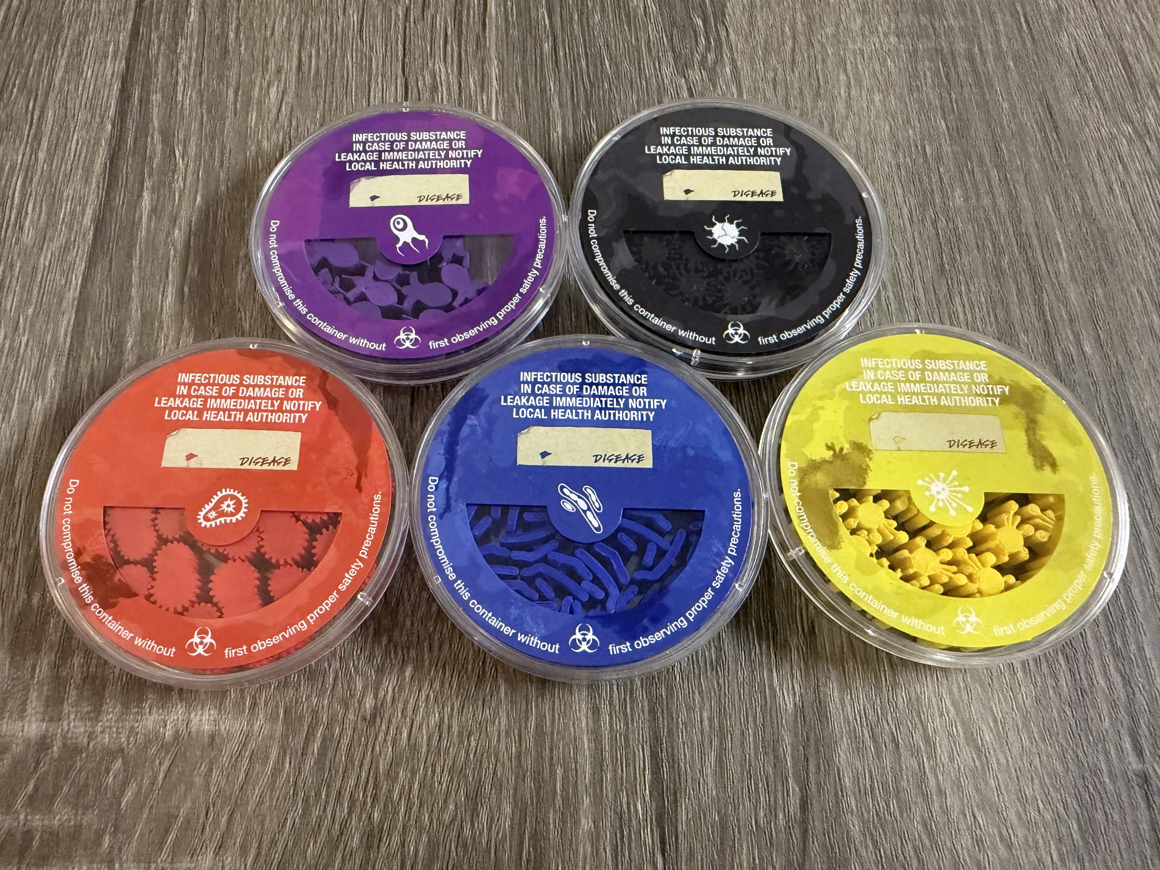 Pandemic - Disease Markers [Base Game + On The Brink expansion]