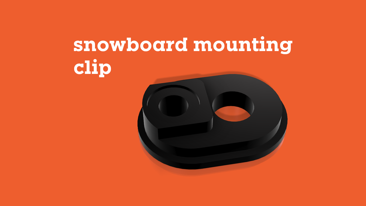 snowboard mounting clip