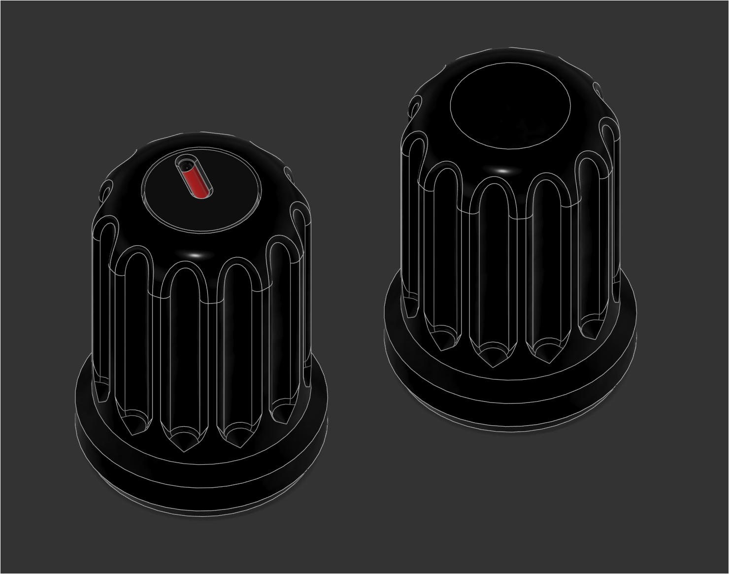 6mm D shaft knob