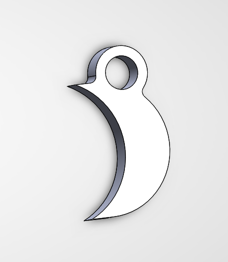 Crescent Moon Keychain