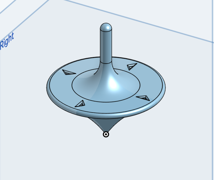 spinning top with arrows