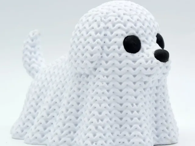 Knitted Halloween Dog Ghost