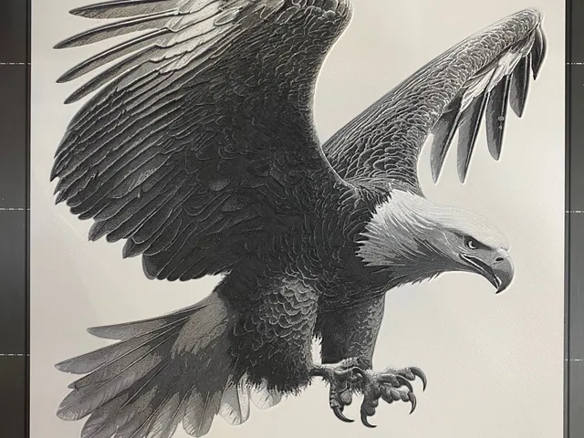 Bald Eagle on the Hunt - Hueforge