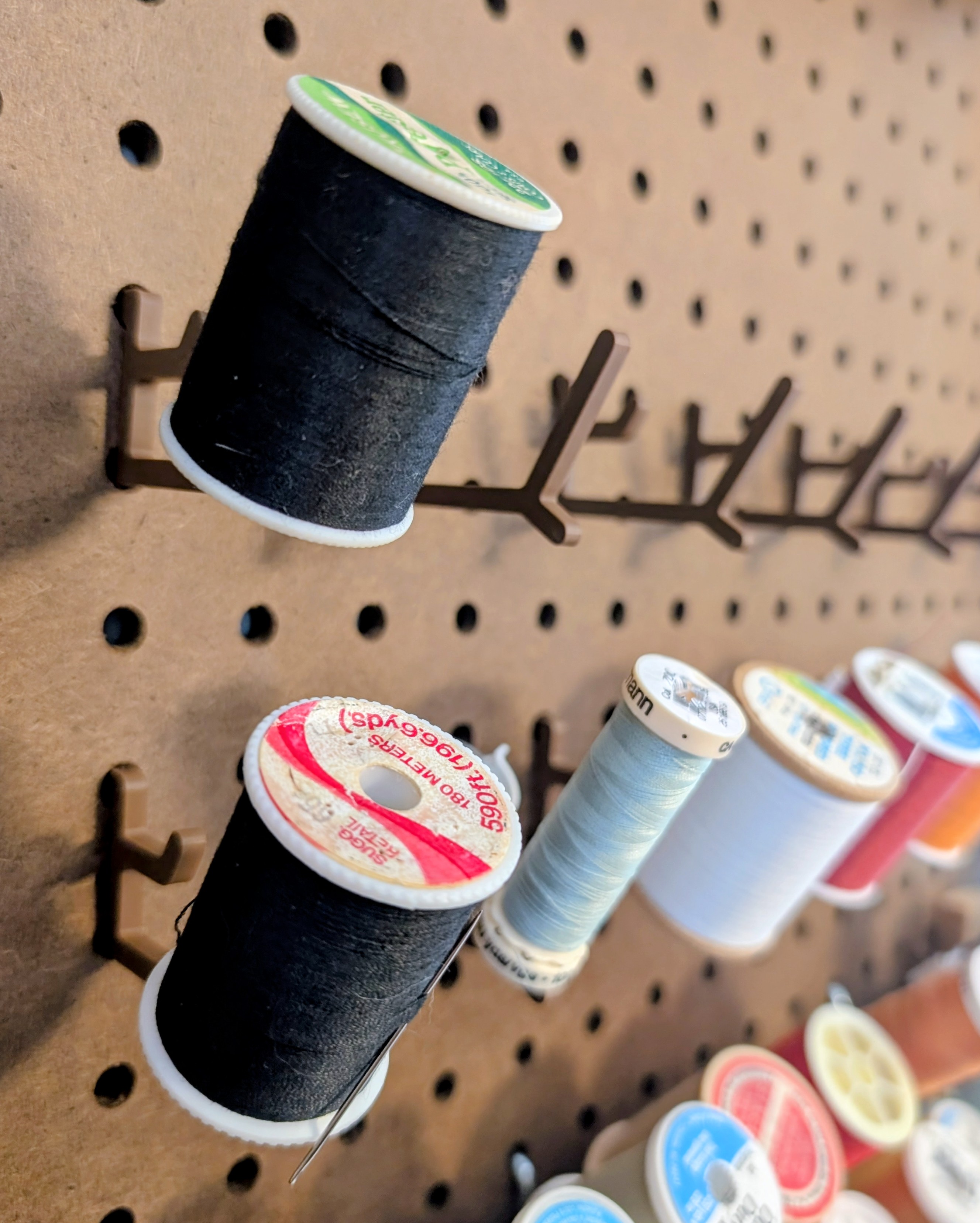 Pegboard Sewing Thread Spool Holder
