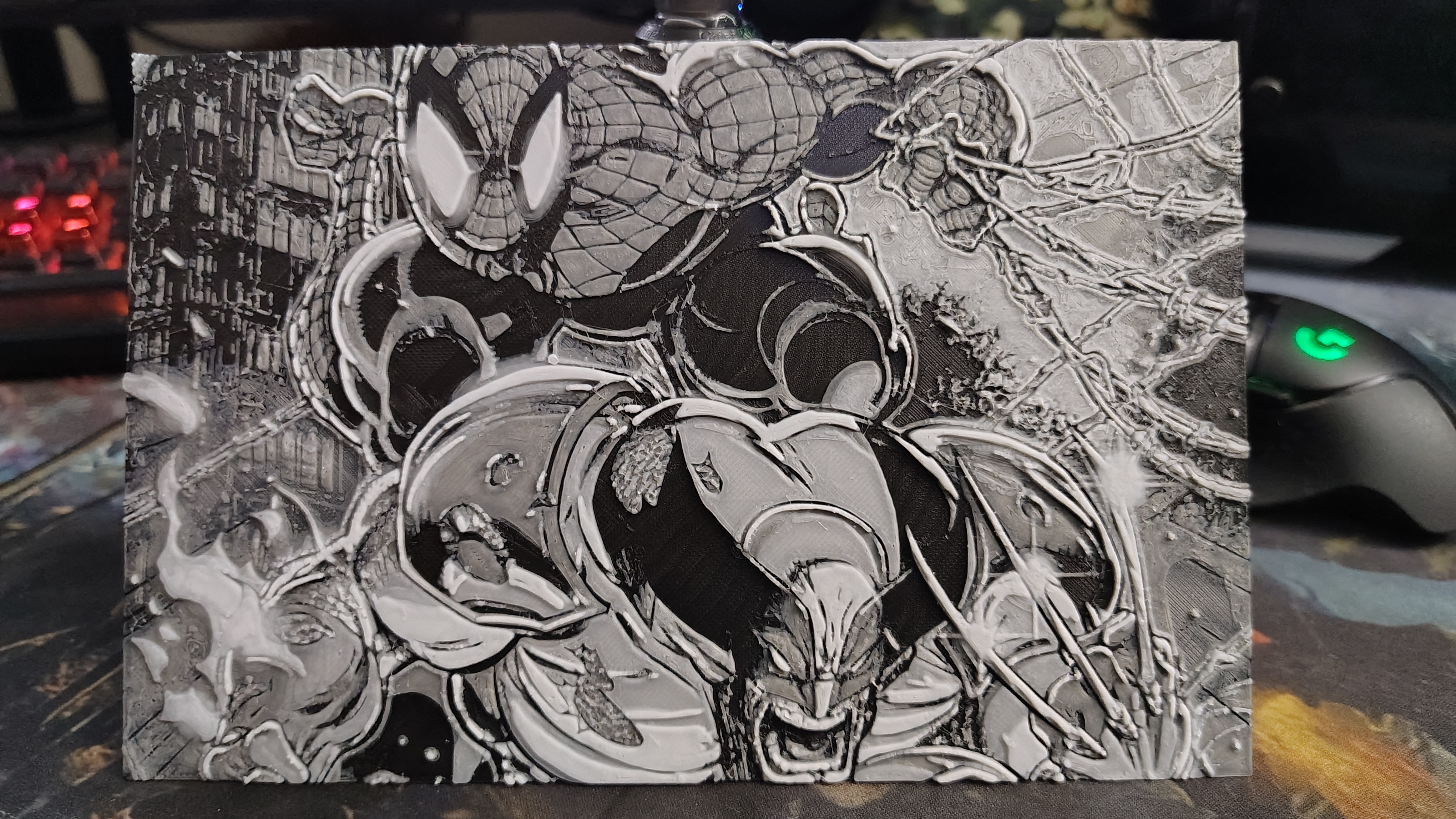 Spiderman and Wolverine Hueforge