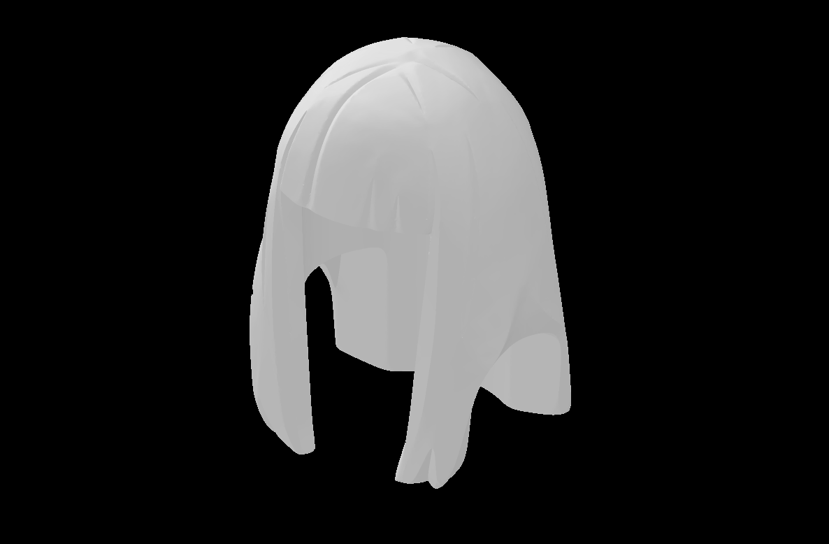 Lego Compatible (75867.dat) Minifig Hair Female Long Straight with Bangs