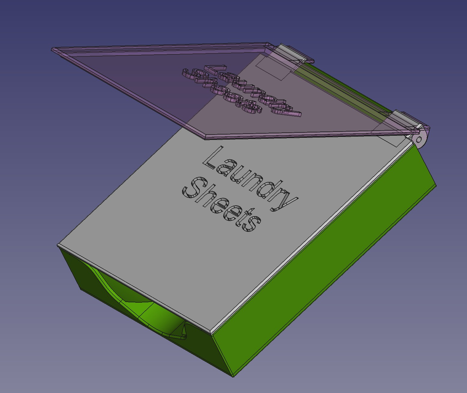 Laundry detergent sheet box