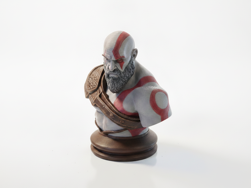 Kratos Bust Gaming Collectible 3D Printable