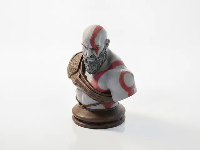 Kratos Bust Gaming Collectible 3D Printable