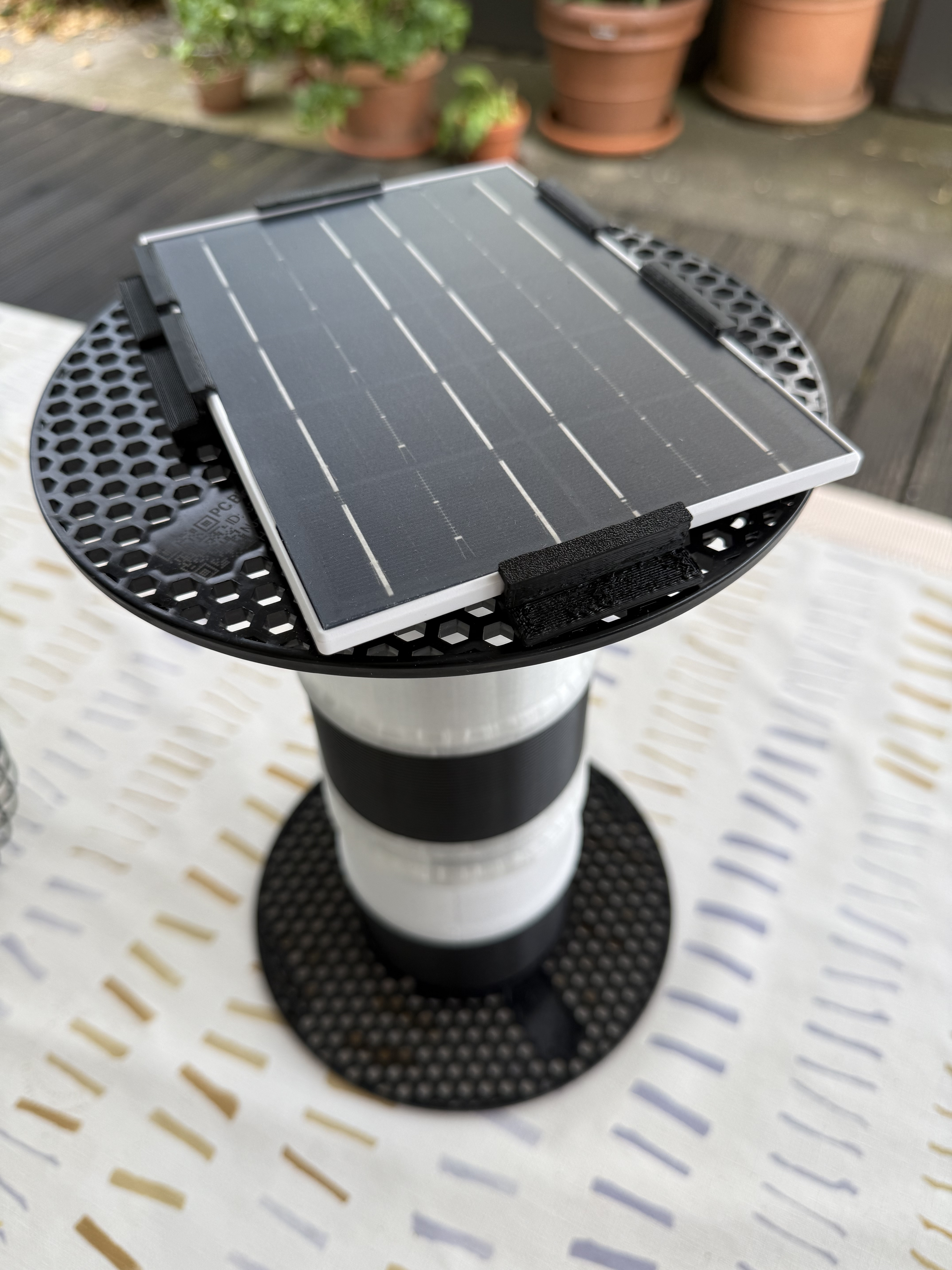 DIY Solarlampe mit Prusament Spool Upcycling Leuchtturmform