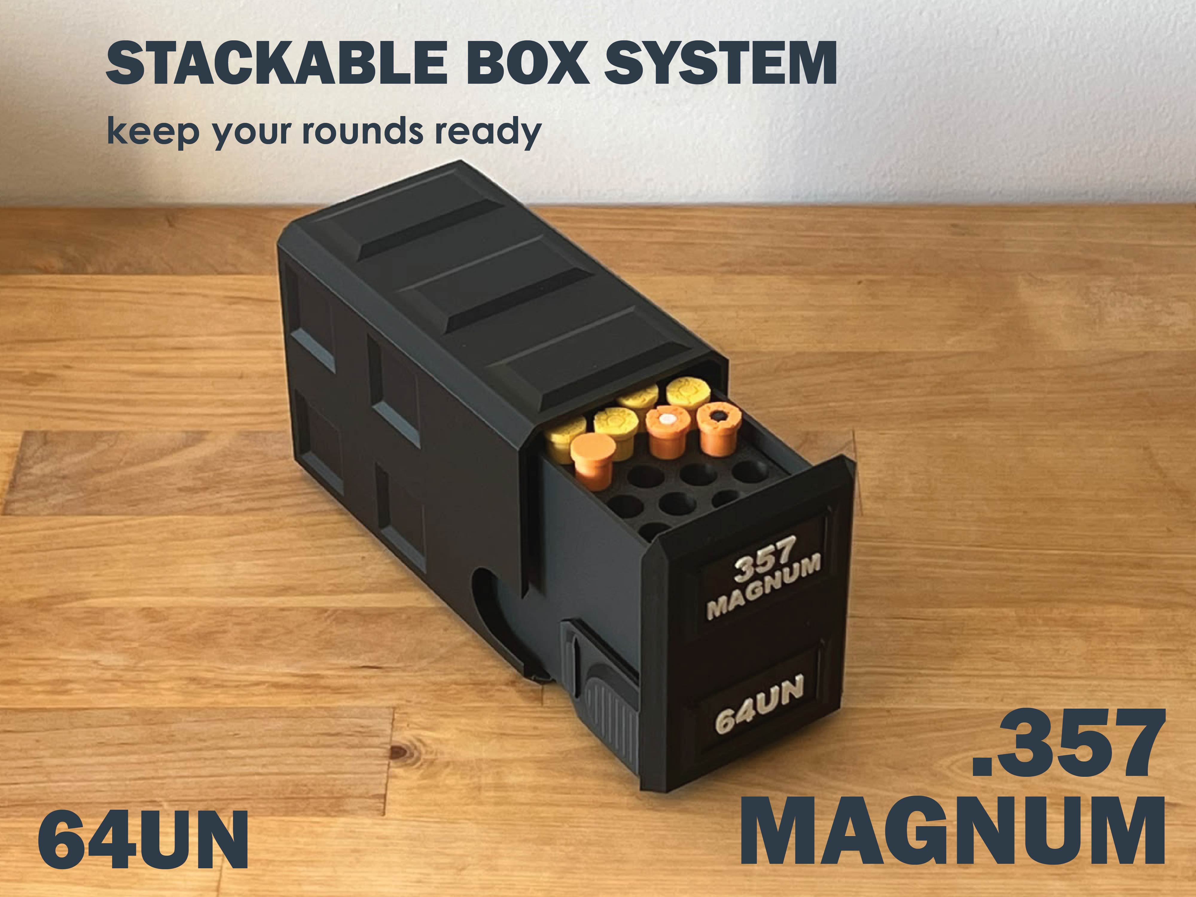 Stackable Ammo Box Single Tall .357 Magnum