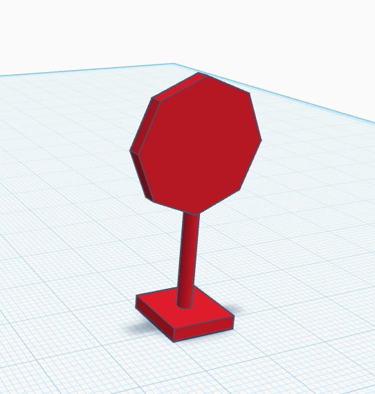 1/64 Scale Stop Sign