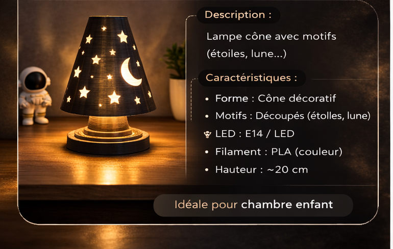Lampe Cone Stars