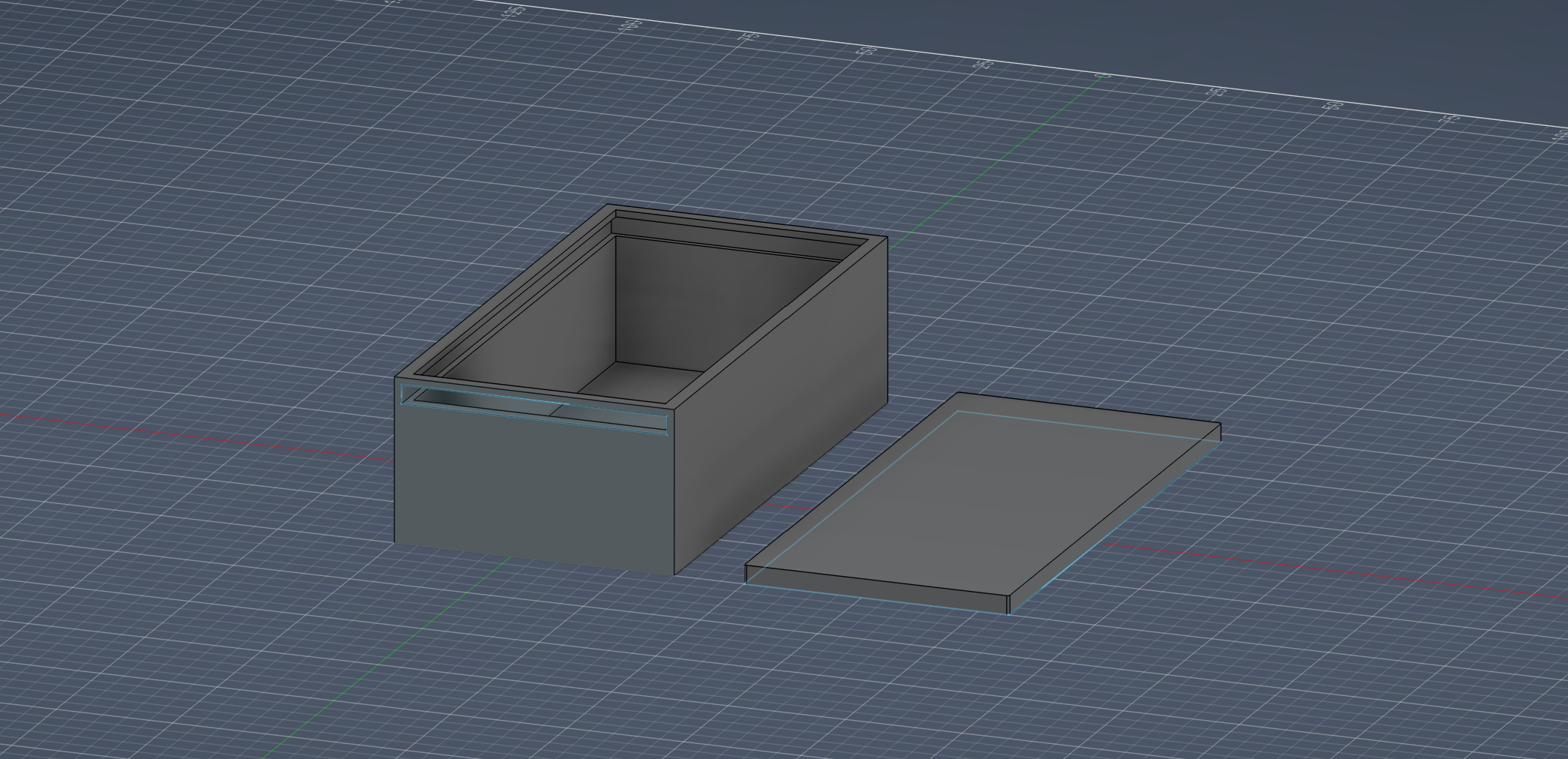 Box with sliding lid