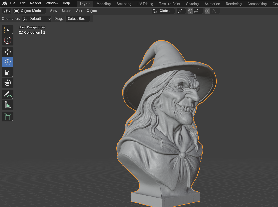 Witch Bust – Spooky Halloween Decoration (Promotional Freebie)